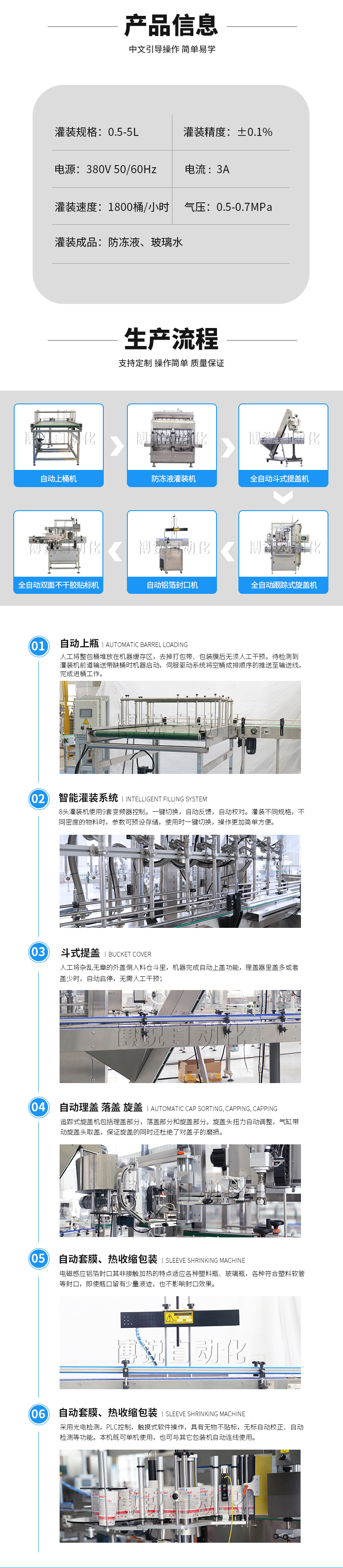 日化液體灌裝機生產線